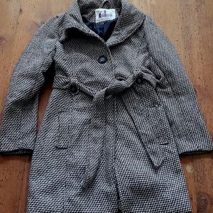 Wool Blend Herringbone Pea Coat